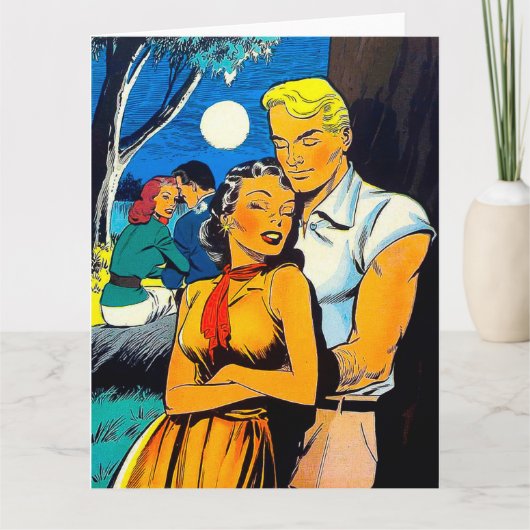Große Vintage-Comics-Karte Karte (Vorderseite)