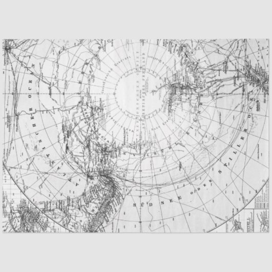 Große Vintage Decoupage Maps für Künstler d Seidenpapier (Vorderseite)