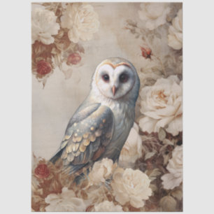 Große Vintage-inspirierte elegante weiße Rosen & E Seidenpapier