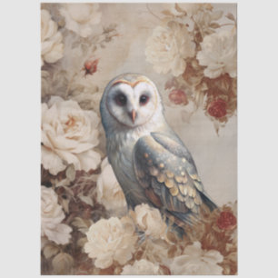 Große Vintage-inspirierte elegante weiße Rosen & E Seidenpapier
