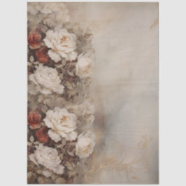 Große Vintage Inspirierte Rosen und Weiße Rosen Seidenpapier