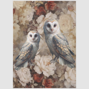 Große Vintage-inspirierte viktorianische Rosen & E Seidenpapier