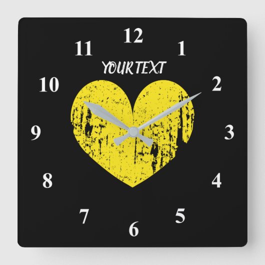 Große Vintage Küche Quadratische Wanduhr (Vorderseite)