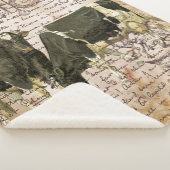 Große Vintage Kuh Sherpadecke (3/4)