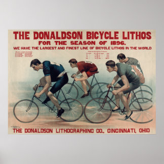 Große Vintage Mens Sports Cycling Fans Poster