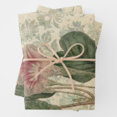 Große Vintage Rosa Blume Geschenkpapier Set (Beispiel)