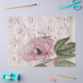 Große Vintage rosa Blume mit Music Decoupage Seidenpapier (Basteln)