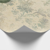 Große Vintage-Rosa-Blumen Geschenkpapier (Ecke)