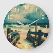 Große Vintage Strandsäulenuhr Wanduhr (Vorderseite)