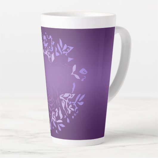 Große Violett-Rose Latte Tasse (Rechte Ecke)