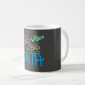 Große Vision Großer Glaube Kaffeetasse (VorderseiteRechts)