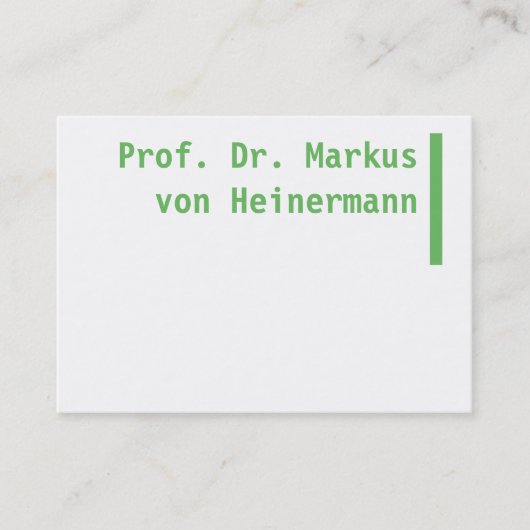 Große Visitenkarten Visitenkarte (Vorderseite)