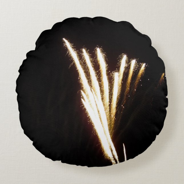 Größe von Feuerwerken Rundes Kissen (Vorderseite)