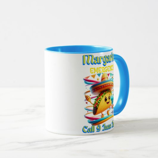 Größe von Fiesta: Margaritas-Notfall Tasse (VorderseiteRechts)