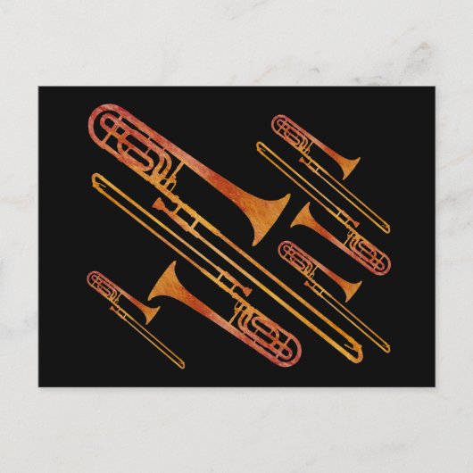 Größe von Trombonen Postkarte (Vorderseite)