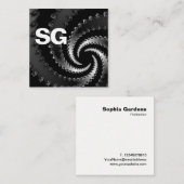 Große Vorstöße - Platz - Dunkler Vortex Quadratische Visitenkarte (Vorne/Hinten)