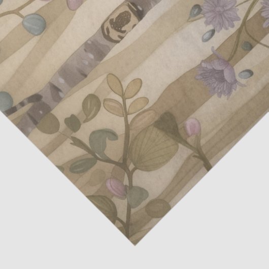 Große Wälder Crites Florals Decoupage Seidenpapier (Ausschnitt)