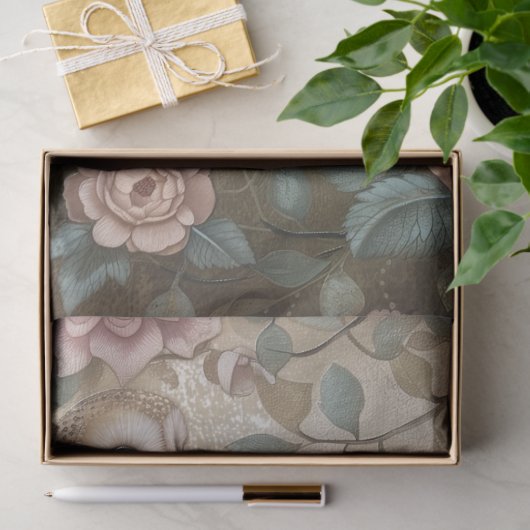 Große Wälder Florals & Owls Dekoupage Seidenpapier (Geschenk)