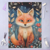 Große Wälder Fox & Florals Dekoupage Seidenpapier (Basteln)
