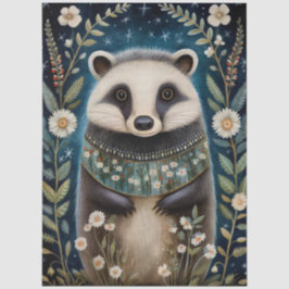 Große Waldkreatur Florals Dekoupage Seidenpapier