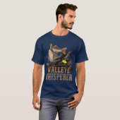 Große Walleye mit Zeichnend Fischerhut T-Shirt (Vorne ganz)