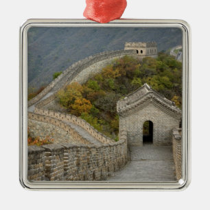 Große Wand der China bei Mutianyu Silbernes Ornament
