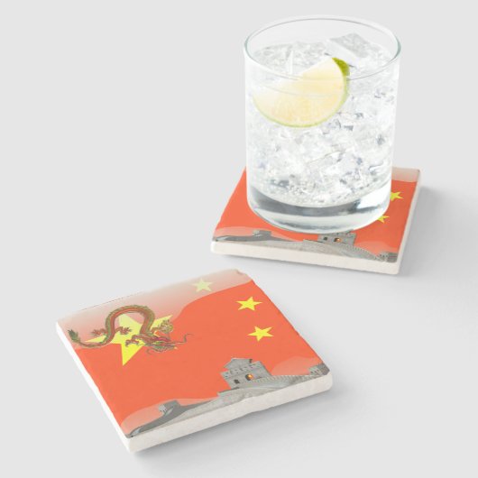 Große Wand der China Steinuntersetzer (Seitenansicht)