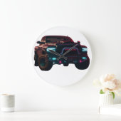 Große Wanduhr Dodge TRX Neon Truck (Zuhause)