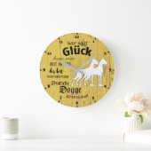 Große Wanduhr mit Doggenschaft (Zuhause)