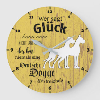 Große Wanduhr mit Doggenschaft