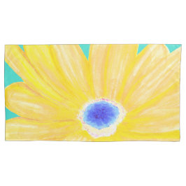 Große, warme gelbe Blume Kissenbezug