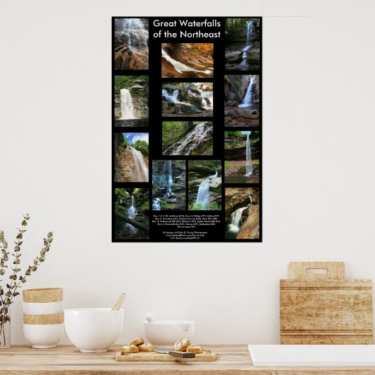 Große Wasserfälle des Nordost-Posters Poster (Küche)