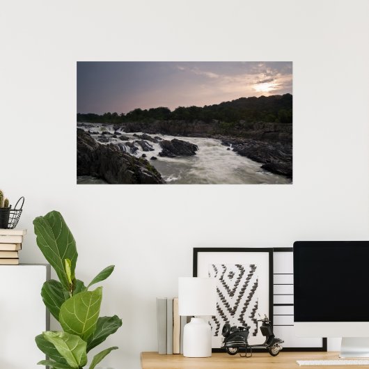 Große Wasserfälle Poster (Heimbüro)