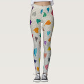 Große Wasserfarben-Herzen Leggings (Vorderseite)