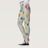 Große Wasserfarben-Herzen Leggings (Links)