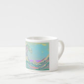 Große Wave Pastel Knochen China Tasse (Vorderseite Rechts)