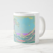 Große Wave Pastel Knochen China Tasse (Vorderseite Rechts)