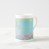 Große Wave Pastel Knochen China Tasse (Vorderseite Rechts)