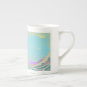 Große Wave Pastel Knochen China Tasse (Rechts)