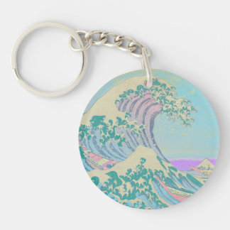 Große Wave Pastel Schlüsselring