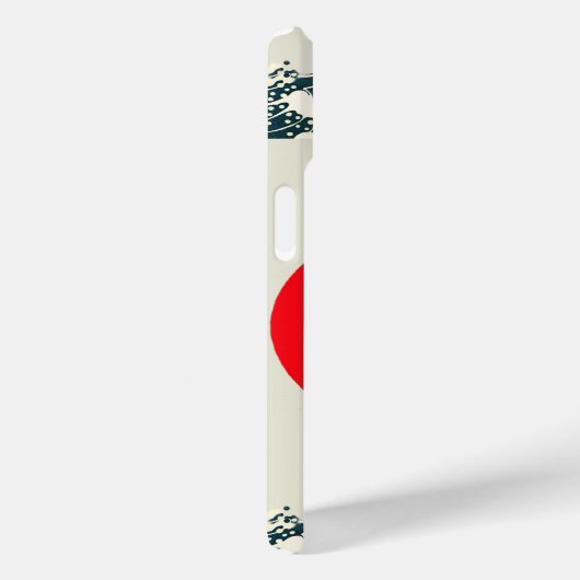 GROSSE WAVE UND ROTE SONNE Blau Weiß Nautik Case-Mate iPhone Hülle (Rückseite / Rechts)