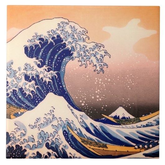 GROSSE WAVE VON KANAGAWA FLIESE (Vorderseite)