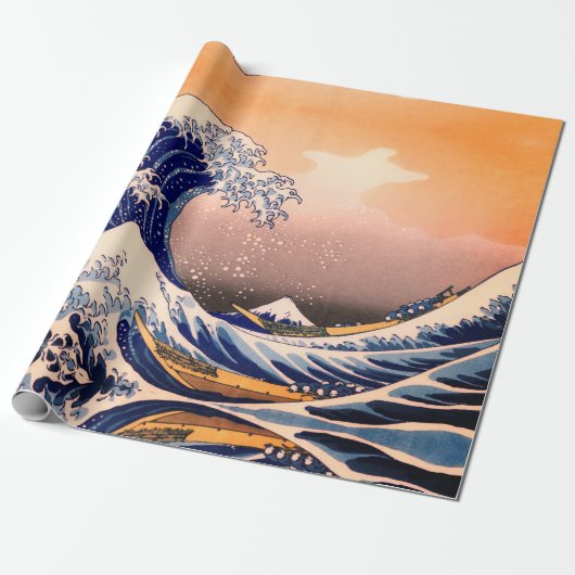 GROSSE WAVE VON KANAGAWA GESCHENKPAPIER (Ungerollt)