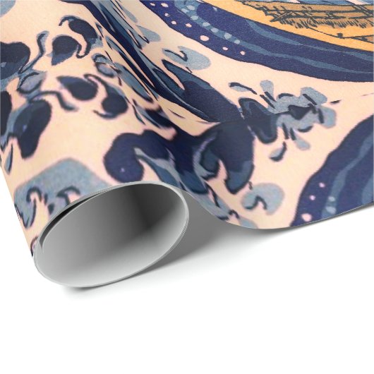 GROSSE WAVE VON KANAGAWA GESCHENKPAPIER (Rolleneckpunkt)