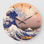 GROSSE WAVE VON KANAGAWA GROßE WANDUHR (Vorderseite)