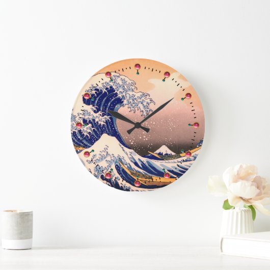 GROSSE WAVE VON KANAGAWA GROßE WANDUHR (Zuhause)