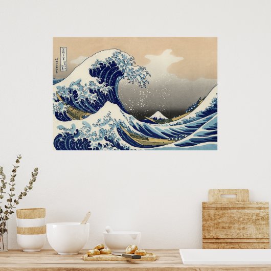 GROSSE WAVE VON KANAGAWA POSTER (Küche)