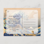 Große Waves in Kanagawa Postkarte (Rückseite)