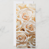 Große weiche Elfenbein-Rose lädt ein Einladung (Rückseite)