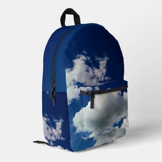 Große weiche Wolke Bedruckter Rucksack (Rückseitige Ecke links)